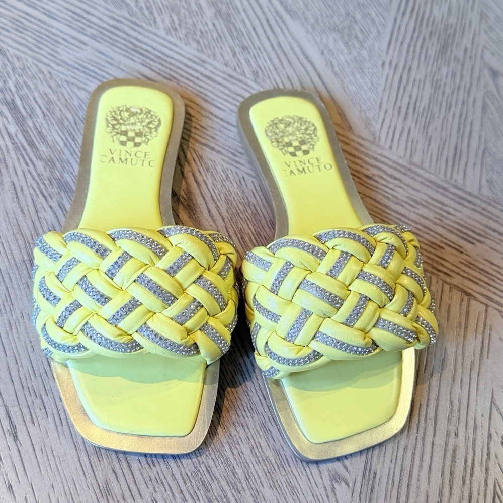 VINCE CAMUTO Belmiya Mettalic Beaded Braided Size 6M